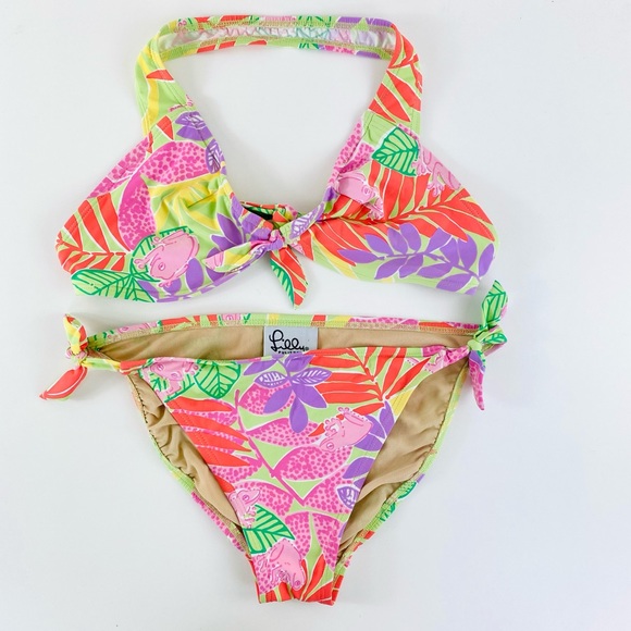 Lilly Pulitzer "Bottoms Up" Treefrog Bikini Set